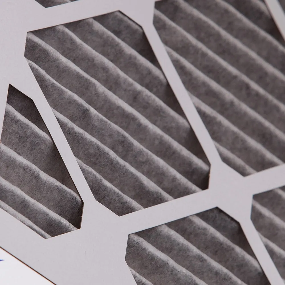 12x20x1 (11_1/2x19_1/2) Furnace Air Filters MERV 8 Pleated Plus Carbon 6 Pack