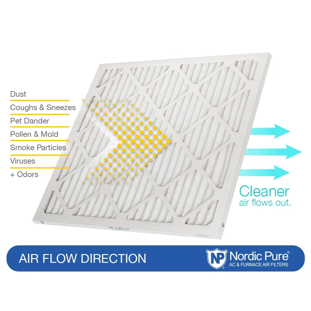 14x20x1 (13_1/2x19_1/2) Pleated Air Filters MERV 14 Plus Carbon 24 Pack