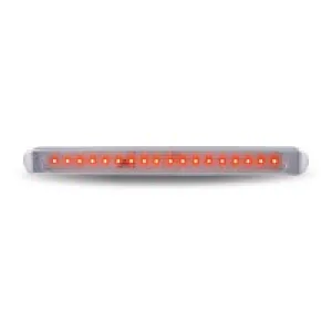 17" Clear Red LED Chrome Auxiliary Strip
