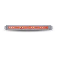 17" Clear Red LED Chrome Auxiliary Strip