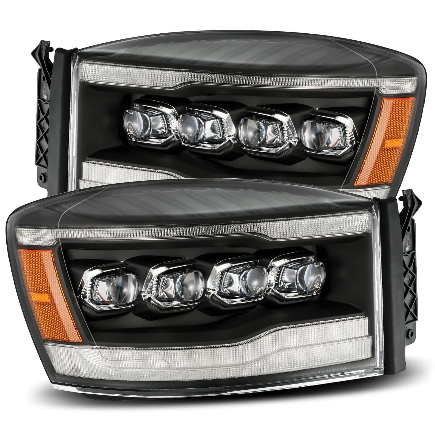 2006-2008 Dodge Ram NOVA-Series LED Projector Headlights Black Alpha-Rex 880536