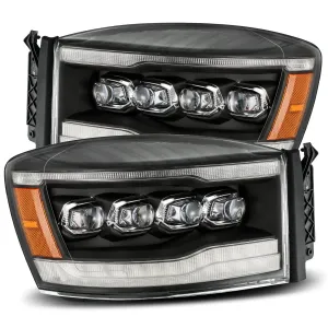 2006-2008 Dodge Ram NOVA-Series LED Projector Headlights Black Alpha-Rex 880536