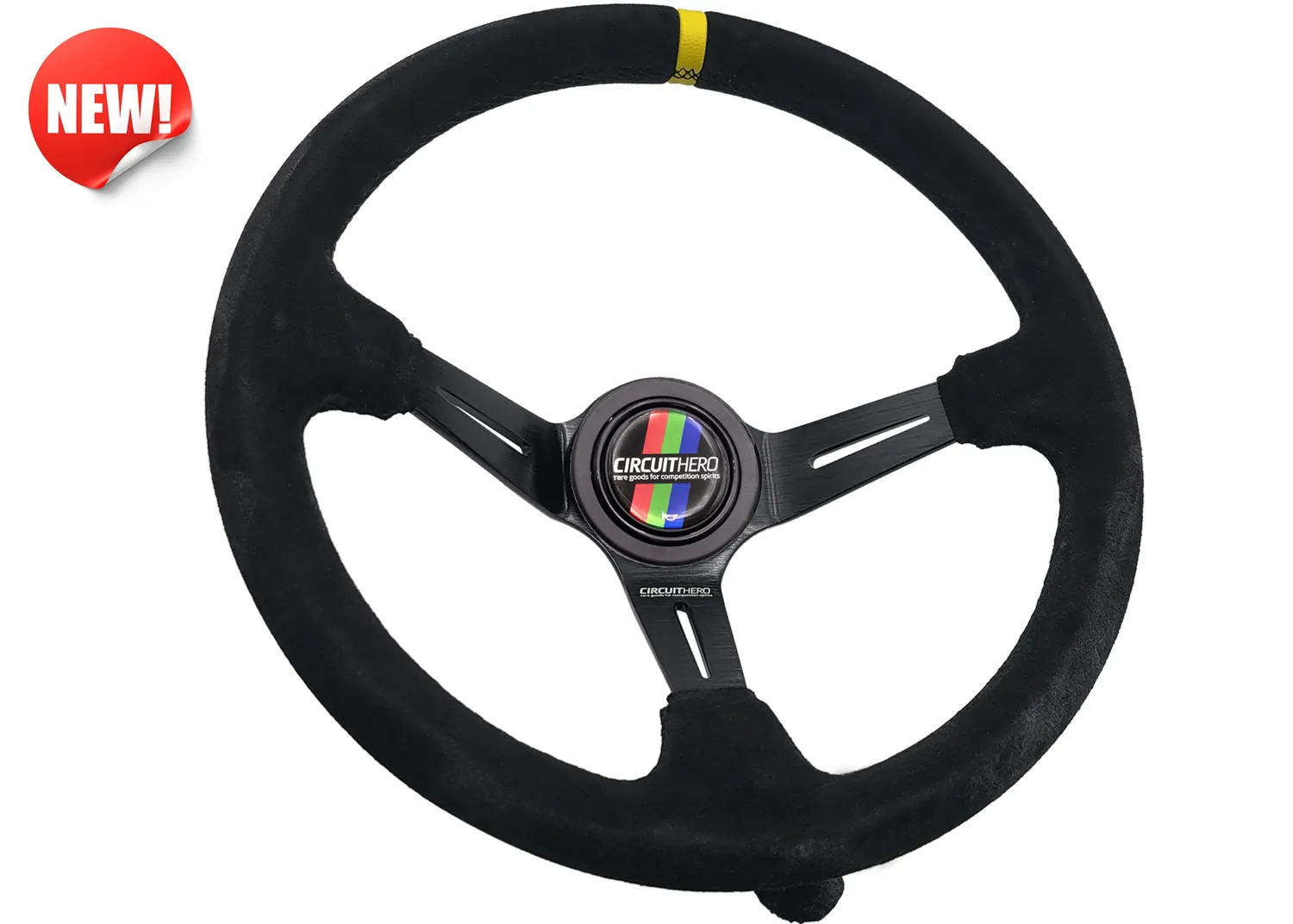 3 Spoke Steering Wheel with Slots 350mm/97mm Dish CH-SW01