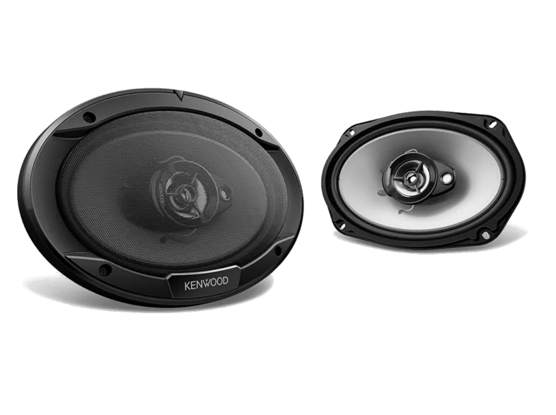 Altavoces coche - Kenwood KFC-S6966, 400 W, 3 vías, 91 dB, Negro