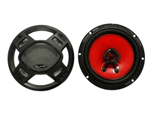 Altavoz coche - Belson BSS-625FB, 17 cm, 2 vías, 120W, Negro y rojo