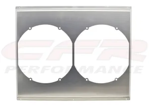 ALUMINUM EMC FAN SHROUD DUAL 22-9-16"X18-5-8" FITS 28"X19" RADIATORS - NATURAL