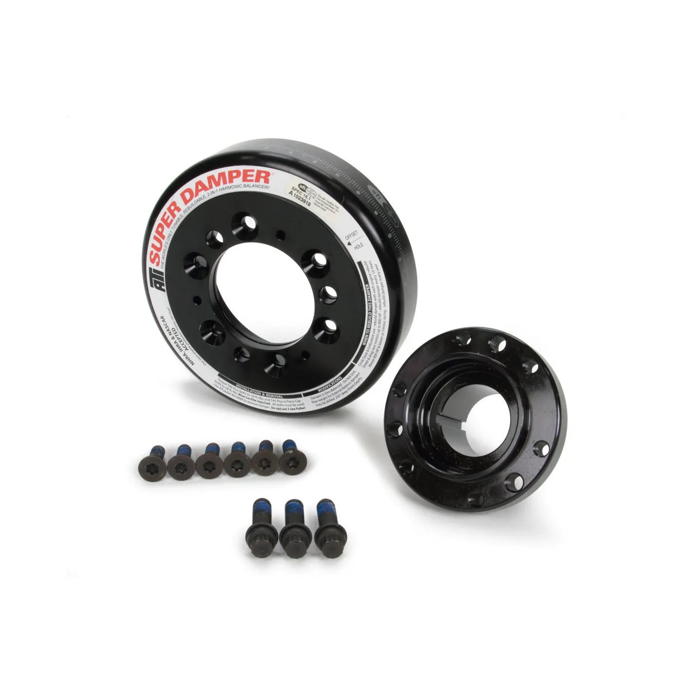 ATI Performance Harmonic Balancer - 6.325" OD - SFI 18.1 - Aluminum/Steel - Black - Internal Balance - GM LS-Series