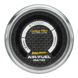 AutoMeter 4775 GAUGE; AIR/FUEL RATIO-NARROWBAND; 2 1/16in.; LEAN-RICH; LED ARRAY; CARBON FIBER