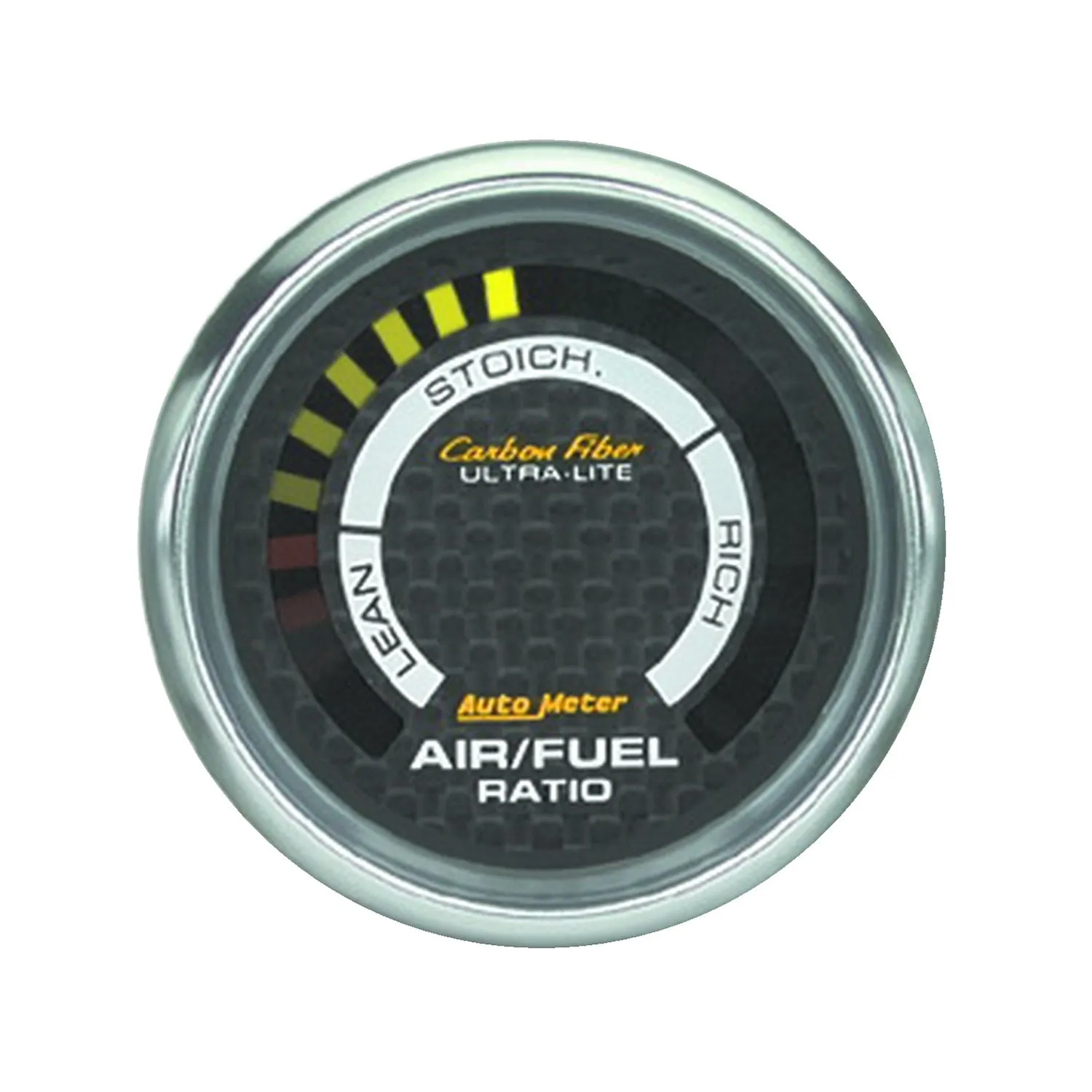 AutoMeter 4775 GAUGE; AIR/FUEL RATIO-NARROWBAND; 2 1/16in.; LEAN-RICH; LED ARRAY; CARBON FIBER