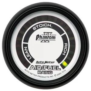 AutoMeter 7575 GAUGE; AIR/FUEL RATIO-NARROWBAND; 2 1/16in.; LEAN-RICH; LED ARRAY; PHANTOM II