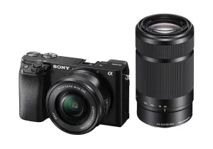 Certified Refurbished - Sony ILCE6100Y/B Alpha 6100 APS-C Mirrorless Camera   16-50mm   55-210mm Lenses