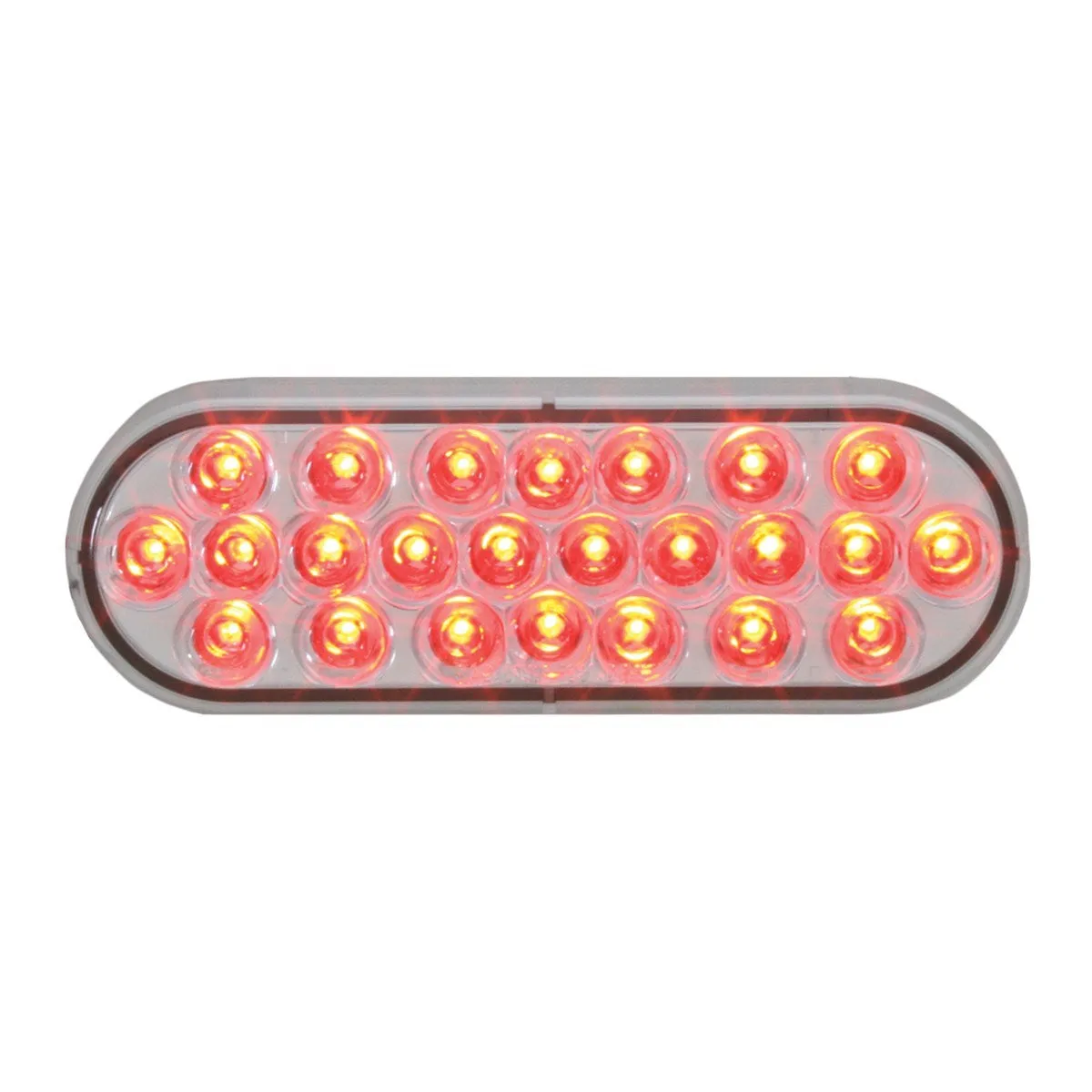 Clear to Red Oval Pearl LED (24) Diode
