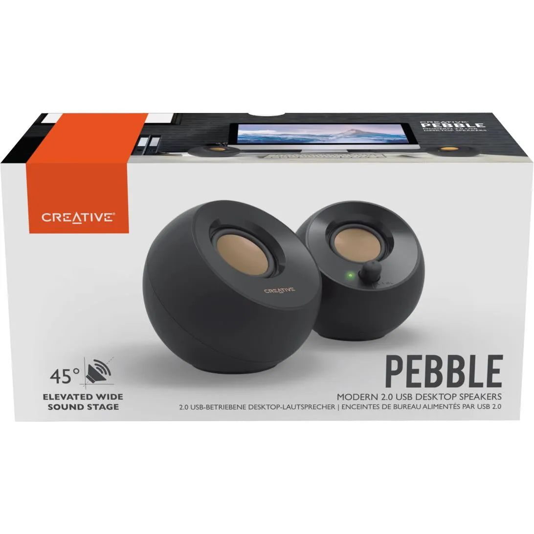 Creative Pebble USB Powered Speaker (Black)