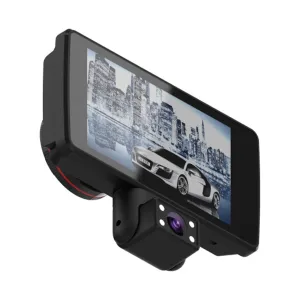 essential Dash Cam 1080P HD DVR Car Driving Recorder 4 Inch IPS Screen Dashboard Camera 170 Degrees Wide Angle Loop Recording Channel Front And Inside Dash Cam