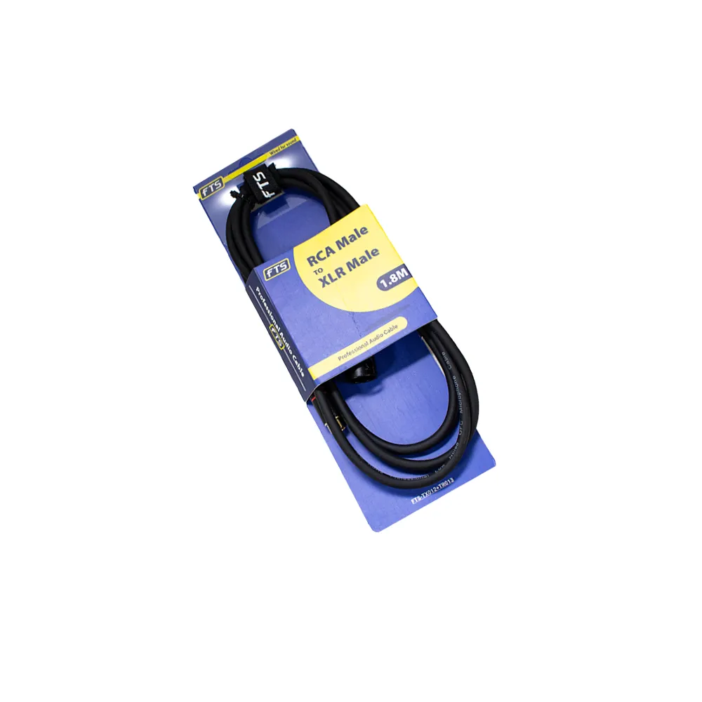 FTS-TX012 TR012/1.8M  XLR Mle To RCA Mle Cable 1.8m