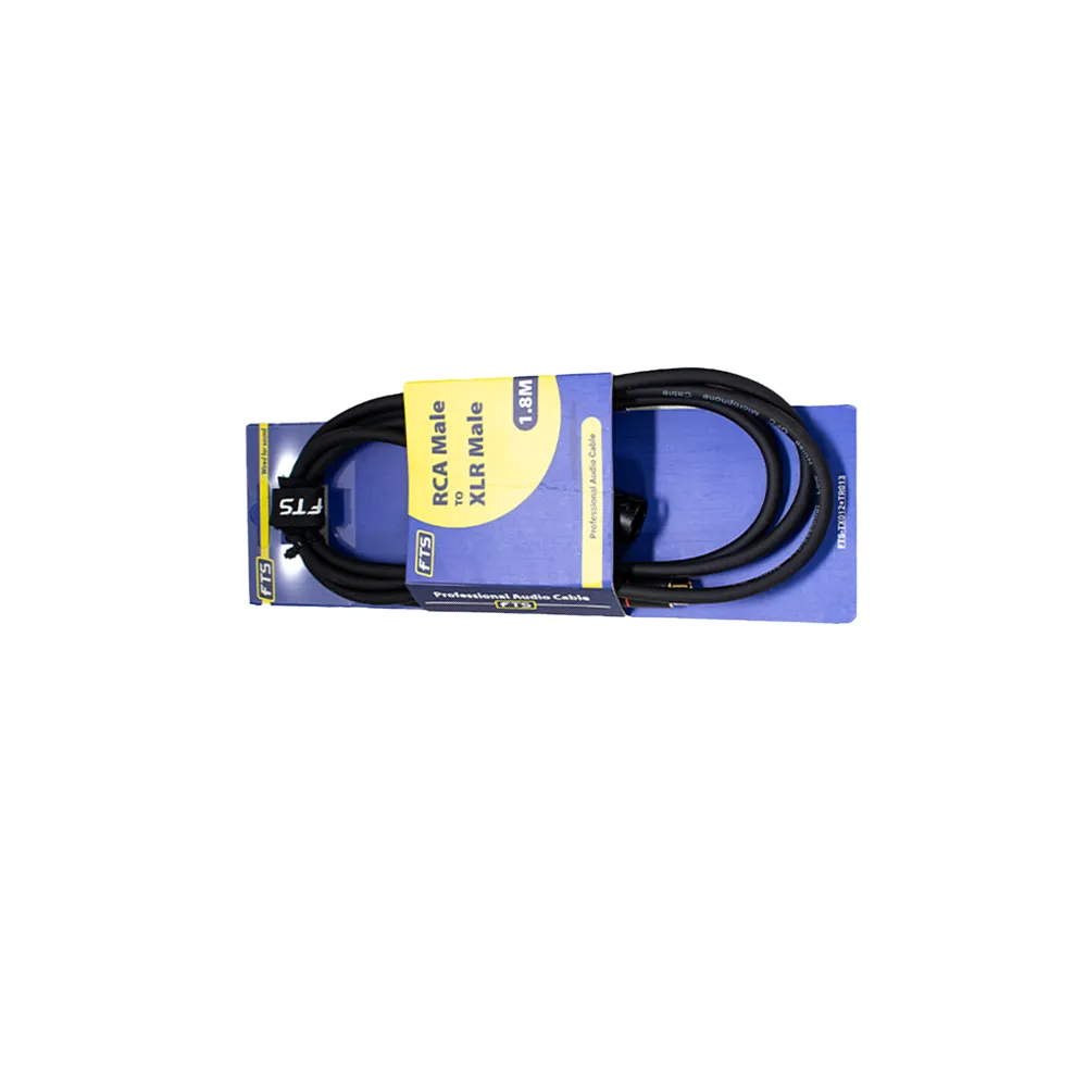 FTS-TX012 TR012/1.8M  XLR Mle To RCA Mle Cable 1.8m
