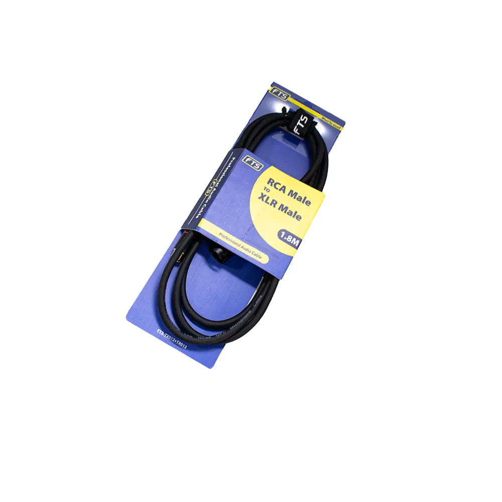 FTS-TX012 TR012/1.8M  XLR Mle To RCA Mle Cable 1.8m
