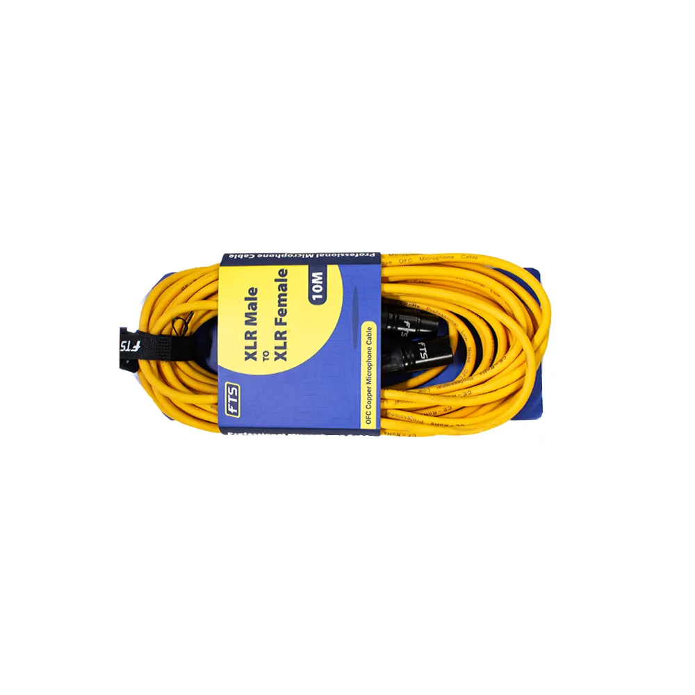 FTS XLR Male -XLR Female Mic Cable Yellow [FTS-TX009 TX012YL/10M]