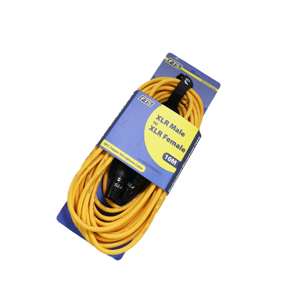 FTS XLR Male -XLR Female Mic Cable Yellow [FTS-TX009 TX012YL/10M]