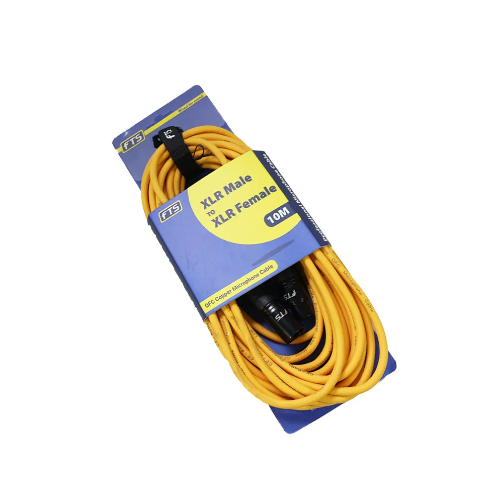 FTS XLR Male -XLR Female Mic Cable Yellow [FTS-TX009 TX012YL/10M]