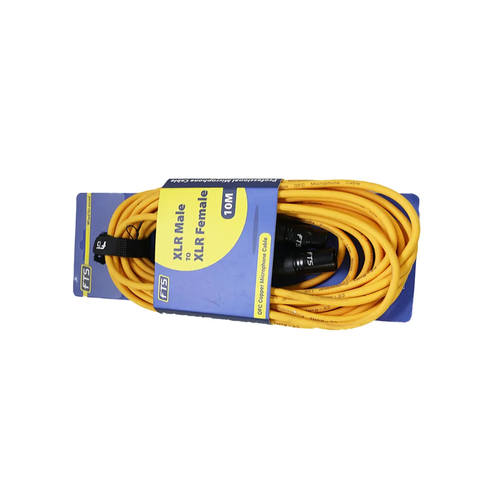 FTS XLR Male -XLR Female Mic Cable Yellow [FTS-TX009 TX012YL/10M]