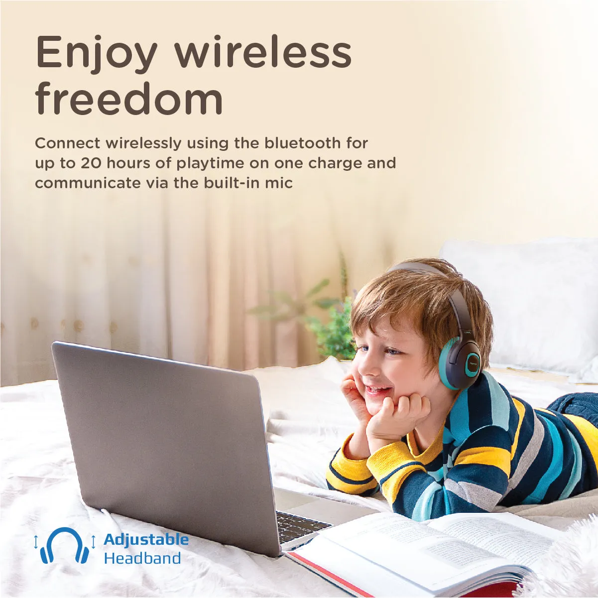 Hi-Definition SafeAudio™ Wireless Headphone