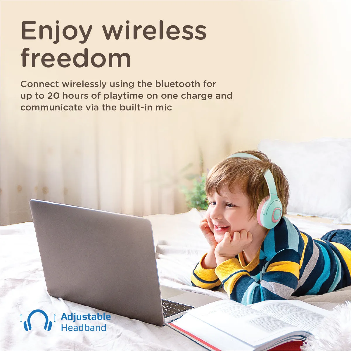 Hi-Definition SafeAudio™ Wireless Headphone