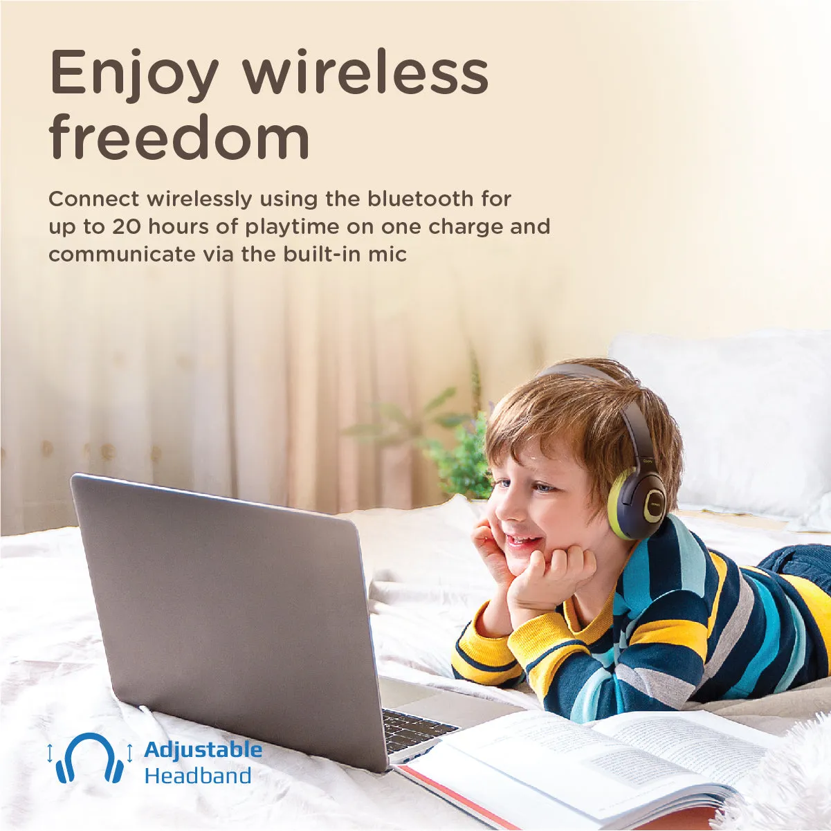 Hi-Definition SafeAudio™ Wireless Headphone
