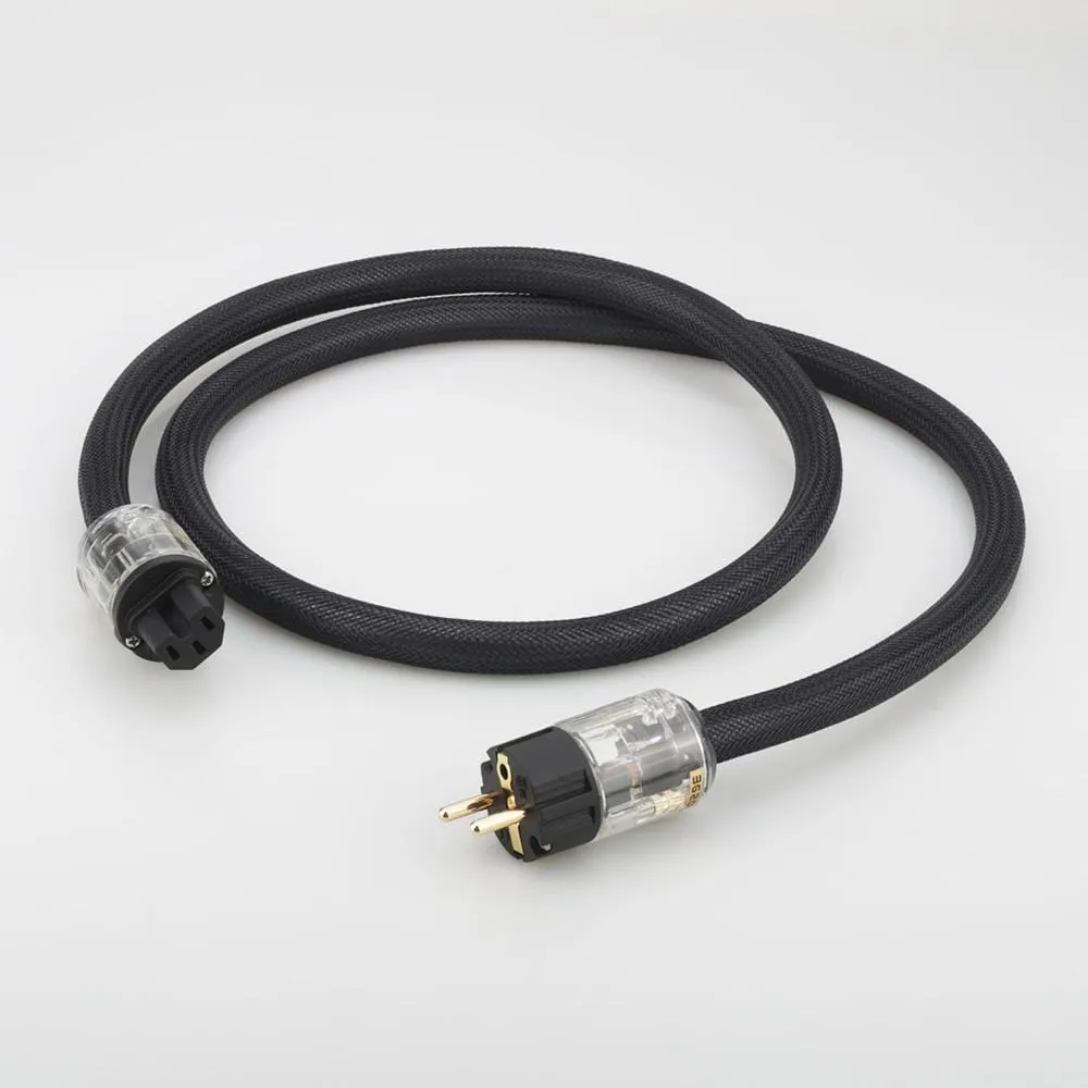 Hi-End copper mains AC power cable hifi audio EU power cord schuko power cable with P-029E power plug connector