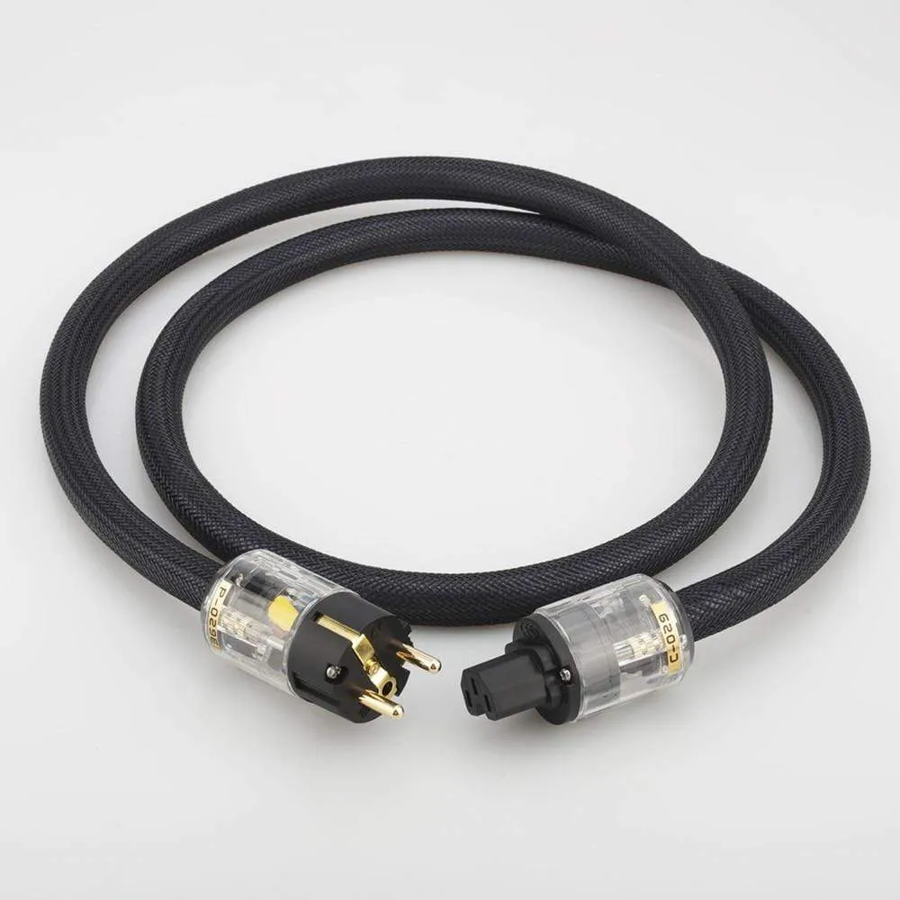 Hi-End copper mains AC power cable hifi audio EU power cord schuko power cable with P-029E power plug connector