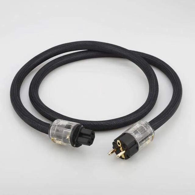 Hi-End copper mains AC power cable hifi audio EU power cord schuko power cable with P-029E power plug connector