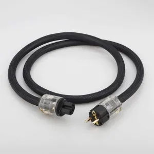Hi-End copper mains AC power cable hifi audio EU power cord schuko power cable with P-029E power plug connector