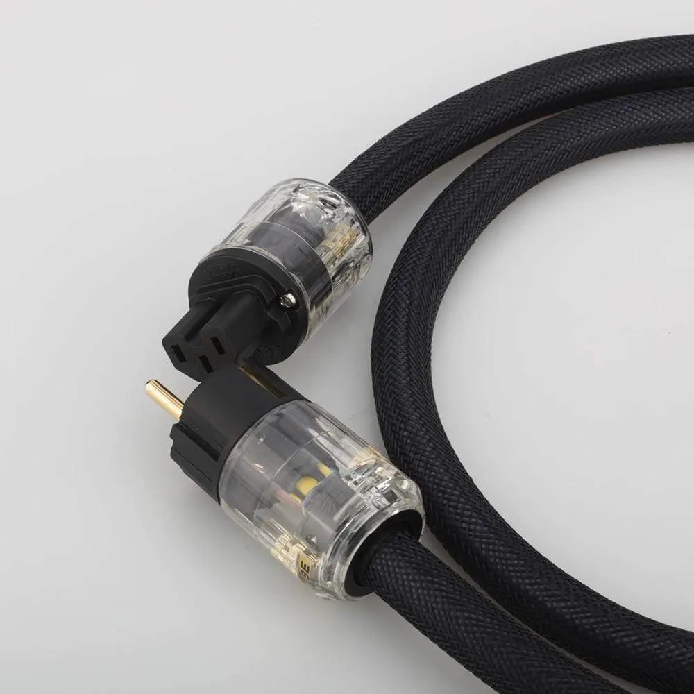 Hi-End copper mains AC power cable hifi audio EU power cord schuko power cable with P-029E power plug connector