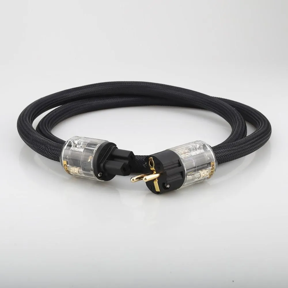 Hi-End copper mains AC power cable hifi audio EU power cord schuko power cable with P-029E power plug connector