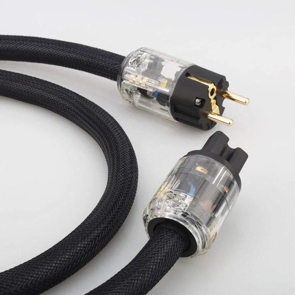 Hi-End copper mains AC power cable hifi audio EU power cord schuko power cable with P-029E power plug connector