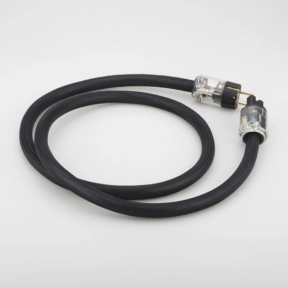 Hi-End copper mains AC power cable hifi audio EU power cord schuko power cable with P-029E power plug connector