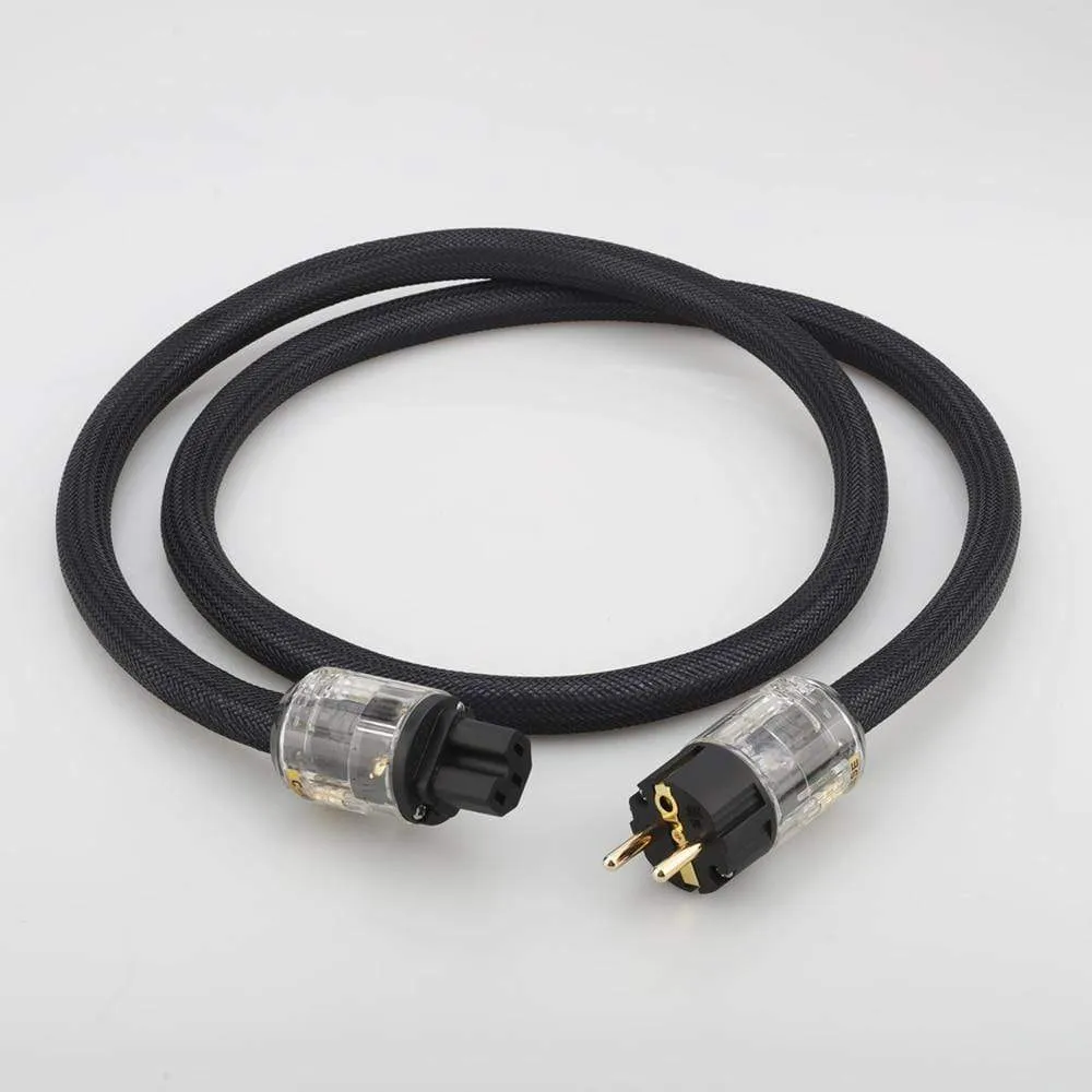 Hi-End copper mains AC power cable hifi audio EU power cord schuko power cable with P-029E power plug connector