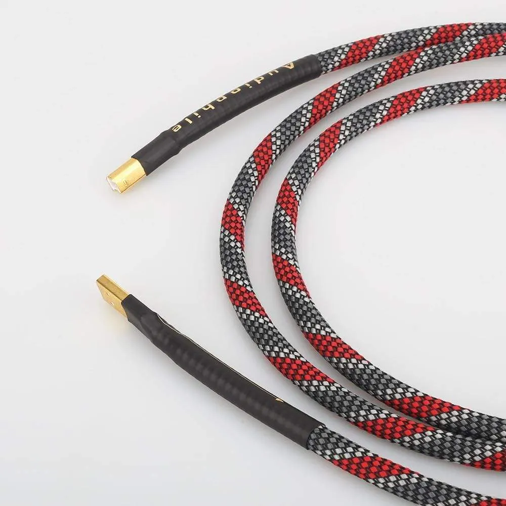 High Quality Hi-End A26 OCC silver plated USB audio cable data USB cable DAC USB hifi cable A-B usb cable