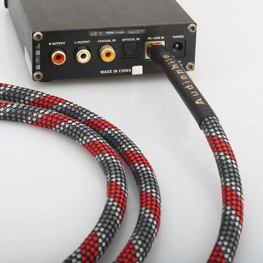 High Quality Hi-End A26 OCC silver plated USB audio cable data USB cable DAC USB hifi cable A-B usb cable