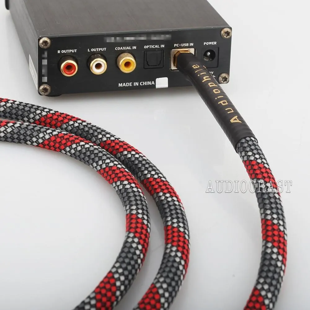 High Quality Hi-End A26 OCC silver plated USB audio cable data USB cable DAC USB hifi cable A-B usb cable