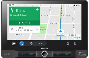 Jensen CAR910W 9″ Multimedia Receiver w/ Wireless Apple CarPlay / Android Auto