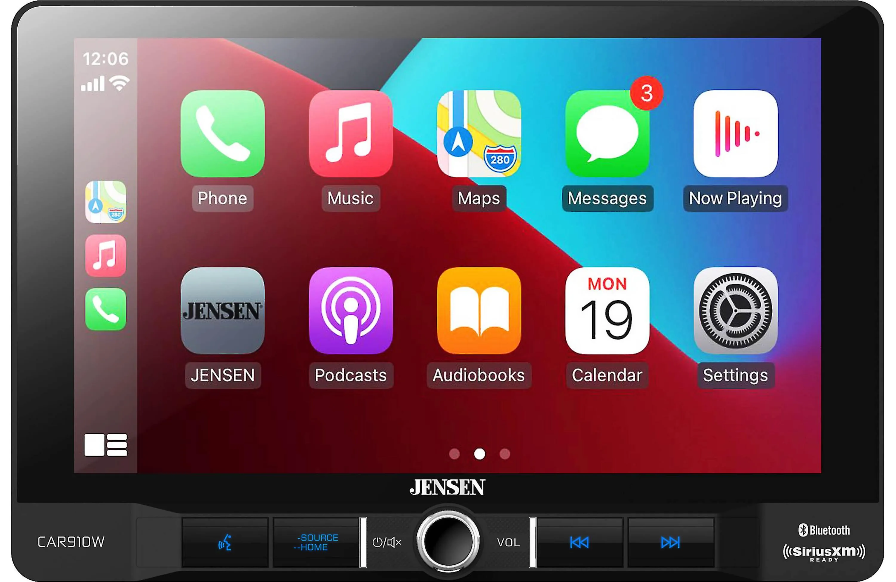 Jensen CAR910W 9″ Multimedia Receiver w/ Wireless Apple CarPlay / Android Auto