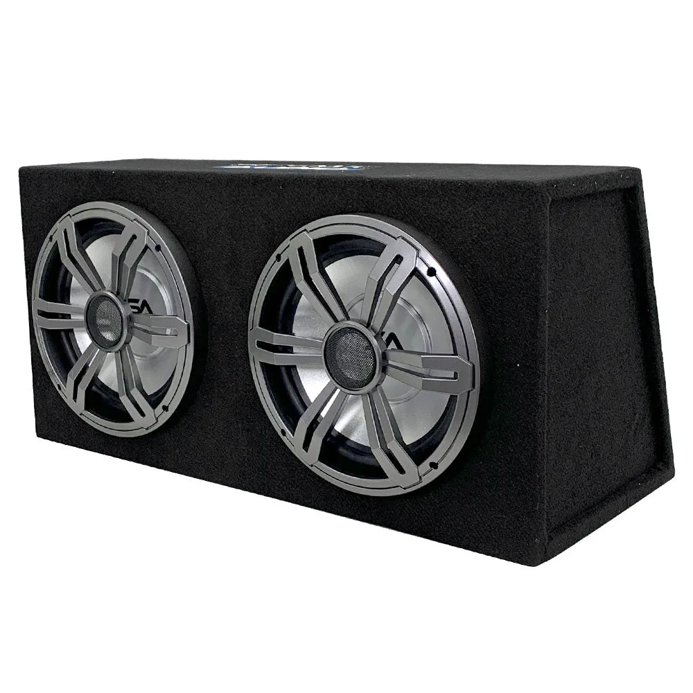 LightRage100 - Dual 10 Inch 1000 Watt Car Audio Subwoofer Enclosure with RGB Illumination