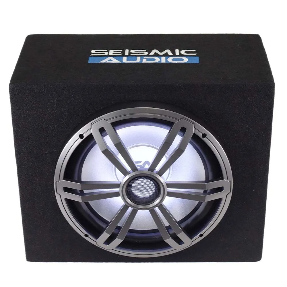 LightRage12 - 12 Inch 600 Watt Car Audio Subwoofer Enclosure with RGB Illumination