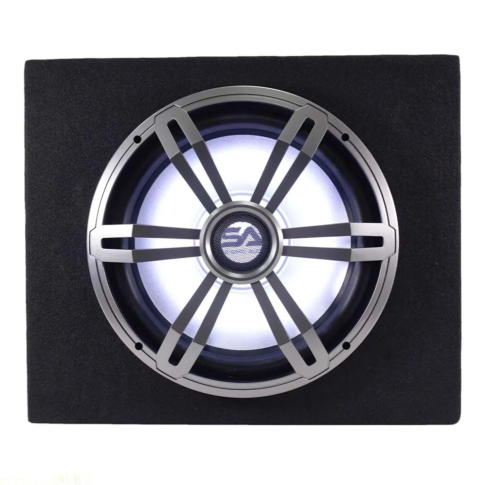 LightRage12 - 12 Inch 600 Watt Car Audio Subwoofer Enclosure with RGB Illumination