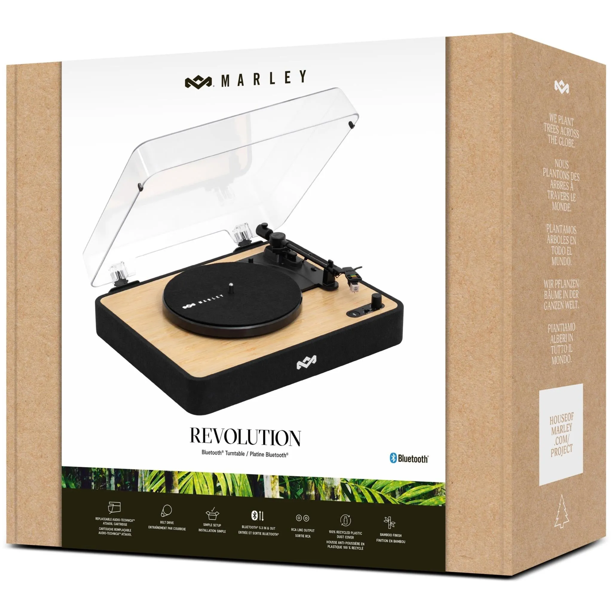 Marley Revolution Bluetooth Turntable (Signature Black)