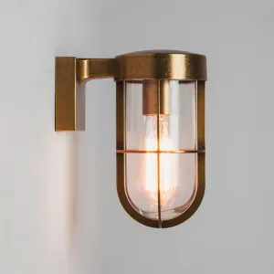 Outlet Cabin wall light - Antique brass, Clear