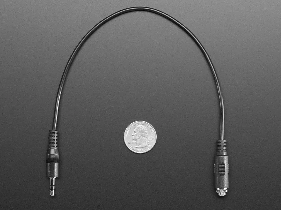 Panel Mount Stereo Audio Extension Cable - 1/8" / 3.5mm
