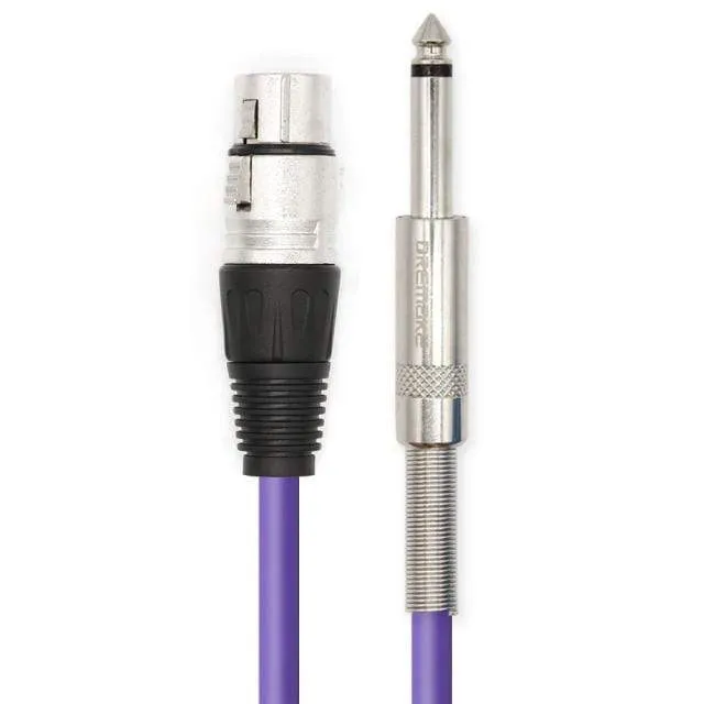 Professional Mic Cable 6.35mm (1/4) Male Mono Jack to 3 Pin XLR Microphone Female Patch Cord for Speaker Bass Amplifier