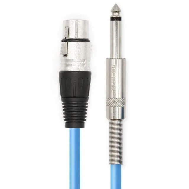 Professional Mic Cable 6.35mm (1/4) Male Mono Jack to 3 Pin XLR Microphone Female Patch Cord for Speaker Bass Amplifier